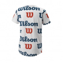 Wilson Tennis Tshirt All Over Logo Tech (Cotton Blend) white Boys